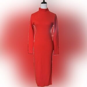 L’Academie Turtleneck Dress w/ Tie-back Detail